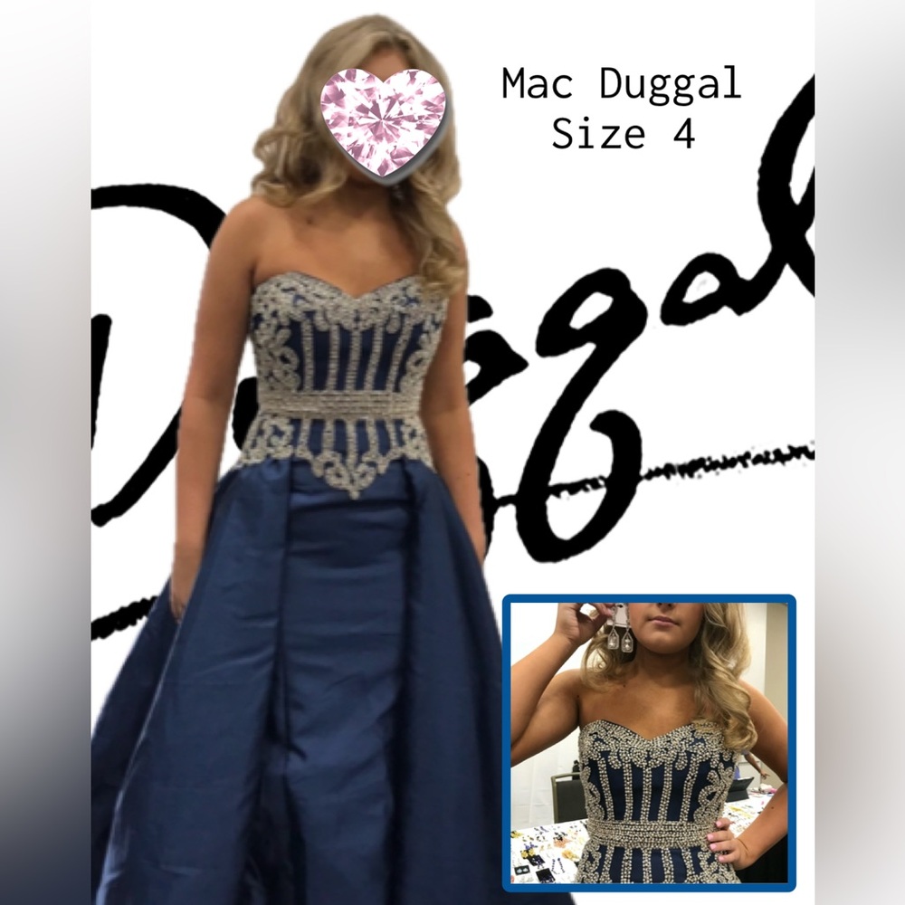 Mac Duggal Midnight Blue Gown
